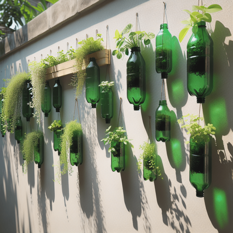 Saving Space and the Planet: Vertical Garden with Plastic Bottles DIY