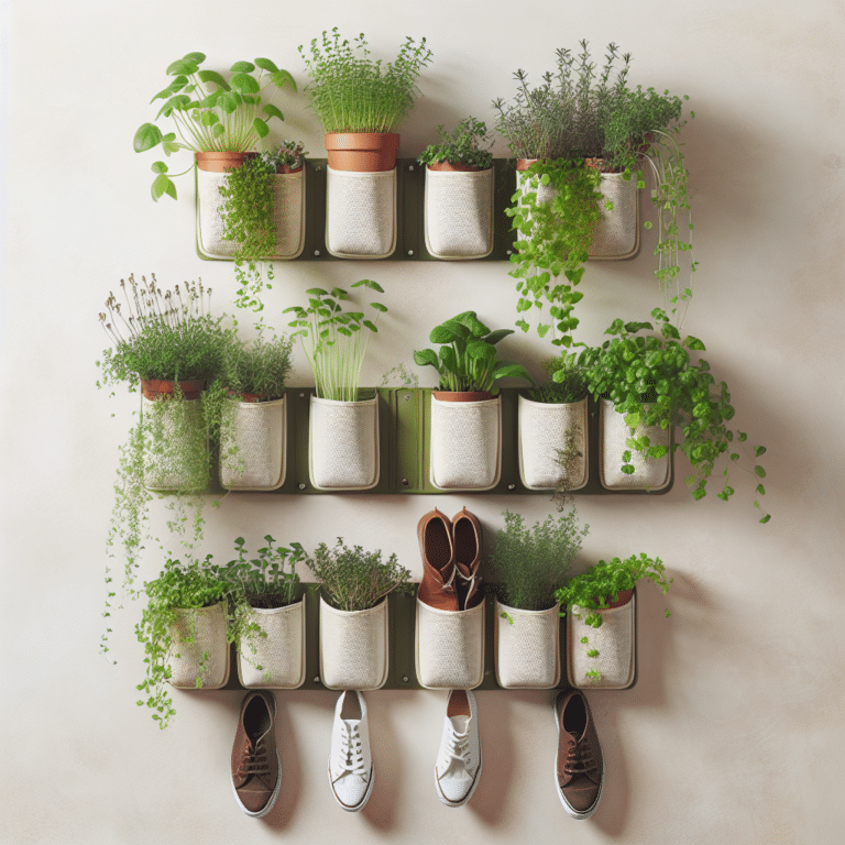 Shoe Organizer Turned Vertical Garden