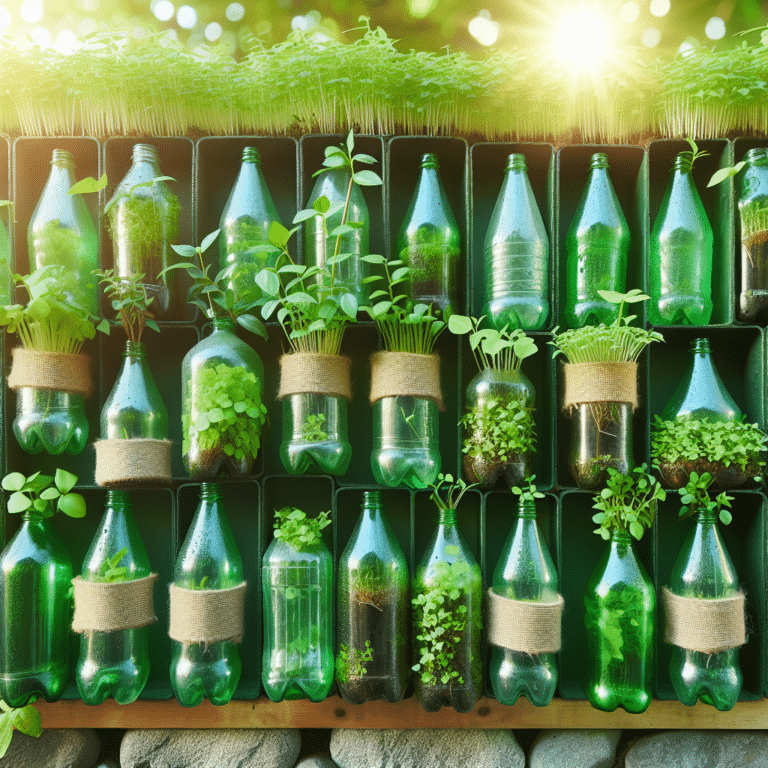 Eco-Friendly Vertical Garden Using Recycled Bottles