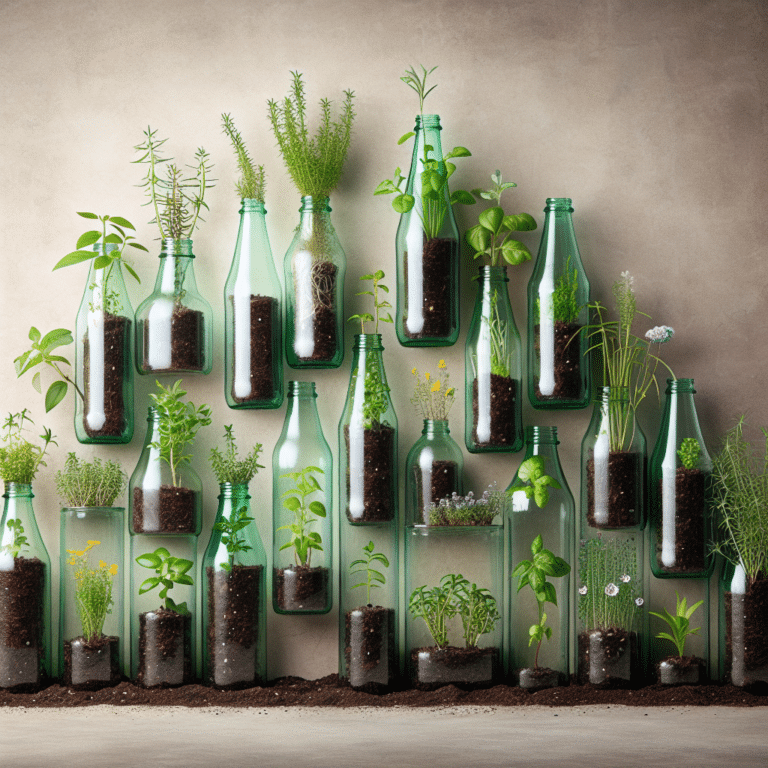 Turn Recycled Bottles into a Vertical Garden Space