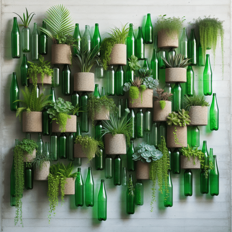Turn Recycled Bottles into a Vertical Garden Space
